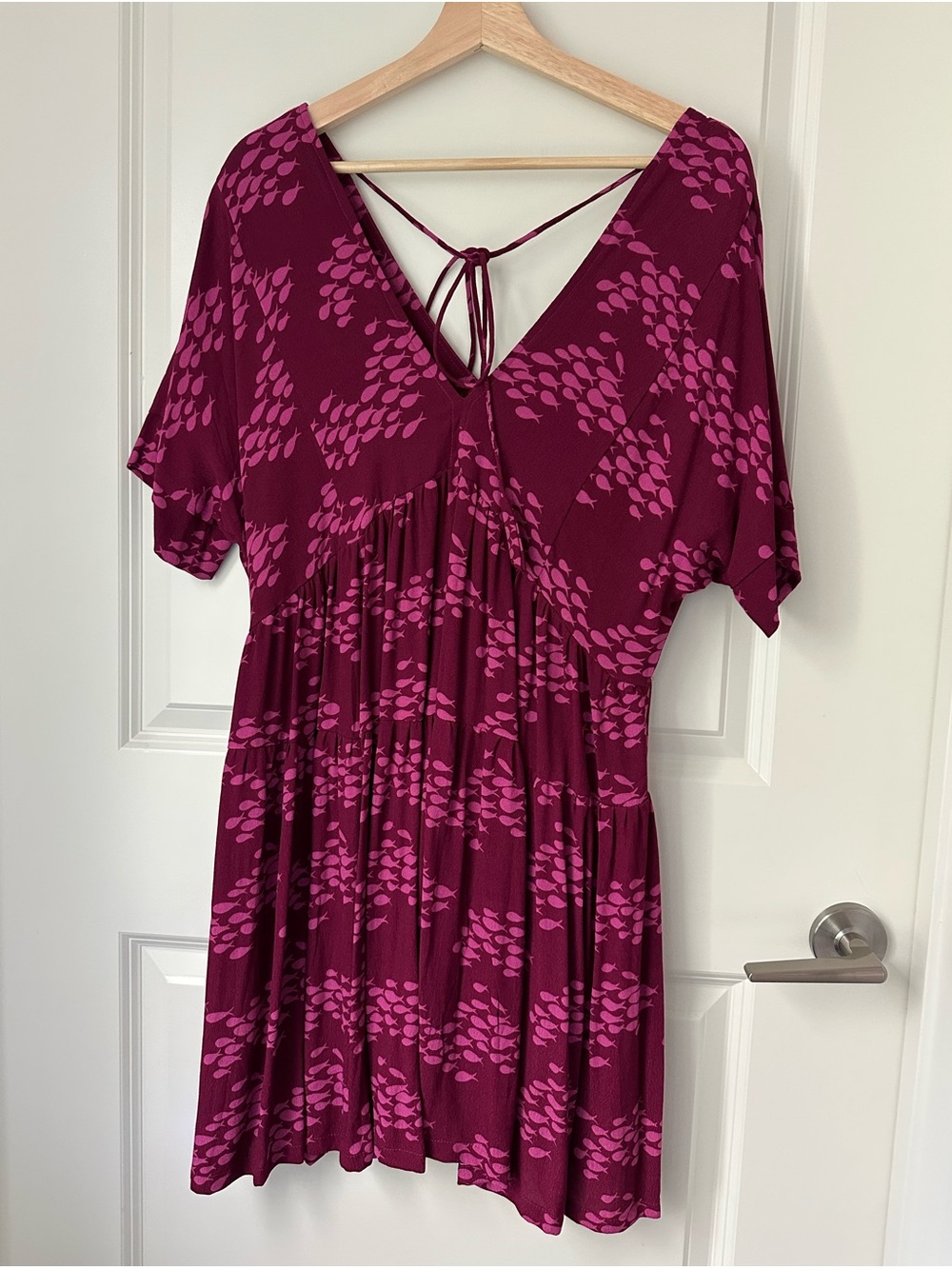 Ava Sky Dress Amalfi Fish Print Size M